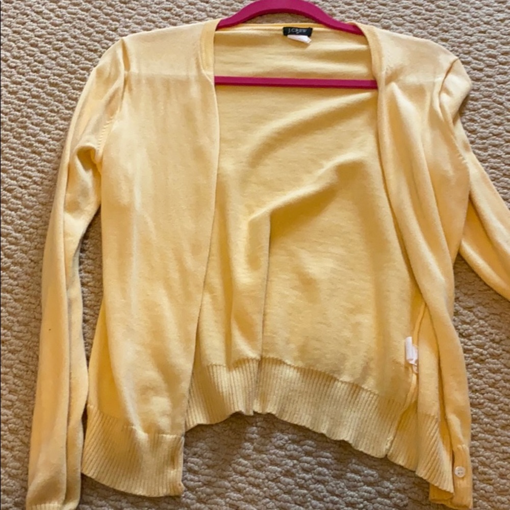 Yellow j crew blouse